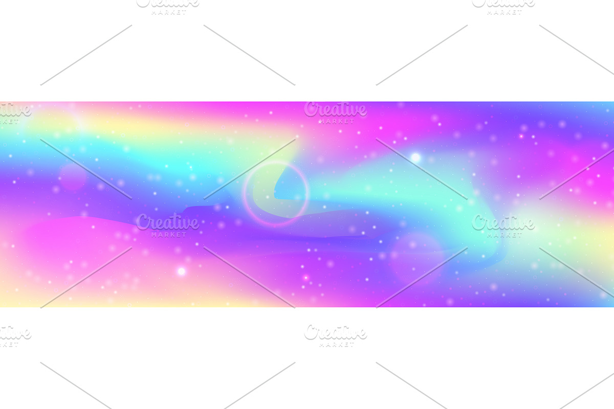 Fairy Pattern. Pink Unicorn Hologram, an Illustration by Holo Art