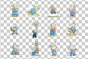 Cute Elephant PNG Clipart Bundle, an Animal Illustration by Nicolle's Colorful Art (Thumbnail 3 of 3)