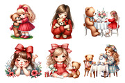 Cute Girl Cliparts, an Illustration by Daily.Designs (Thumbnail 4 of 6)