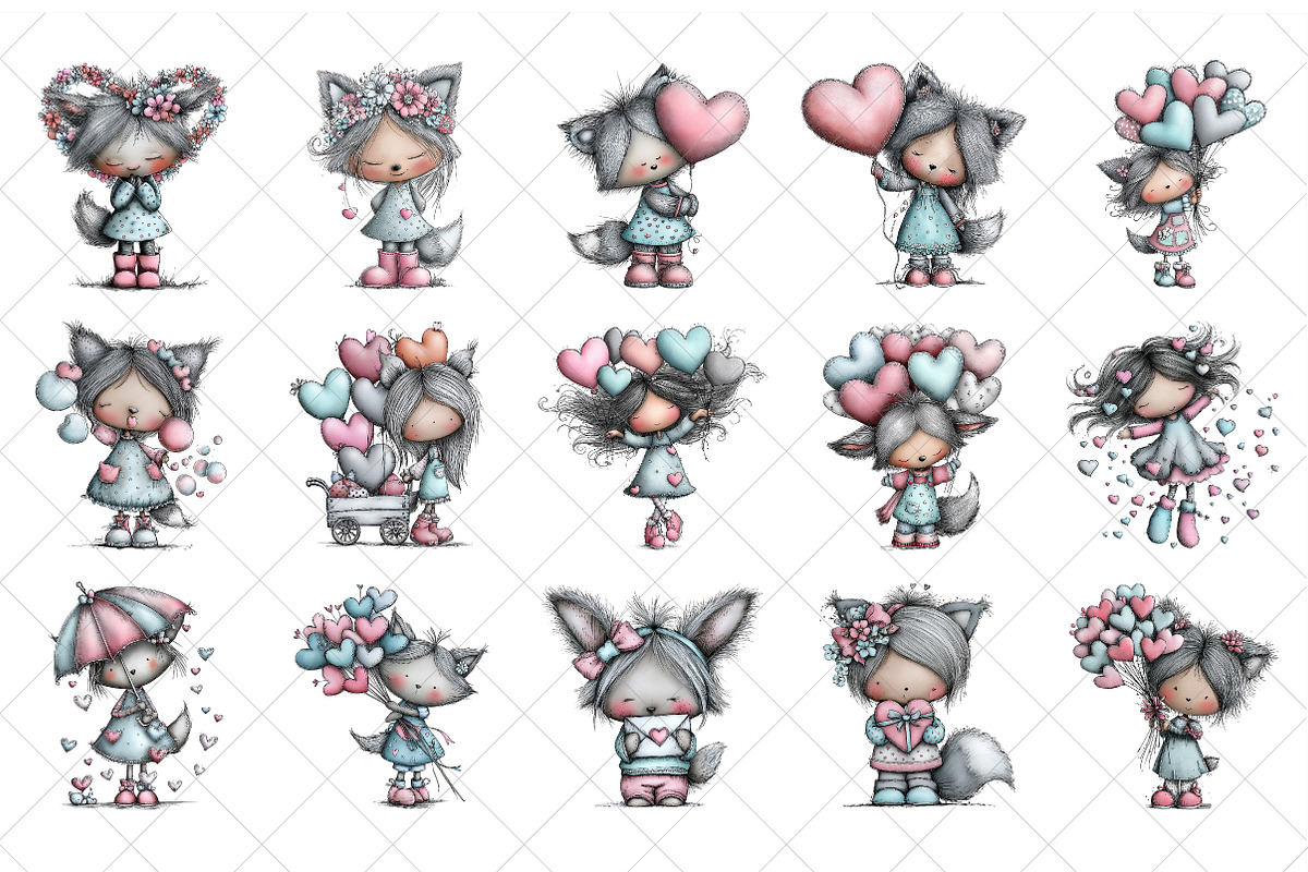 Fairyland Whimsical Animal Love PNG, an Illustration by SinaCreation (Photo 2 of 7)