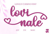 Lovinale Lovely Swirl Script, a Script Font by Anomali Creatype (Thumbnail 1 of 10)