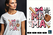 Baseball Mama Coquette Png, a Sport Illustration by Unique Design Team (Thumbnail 1 of 7)