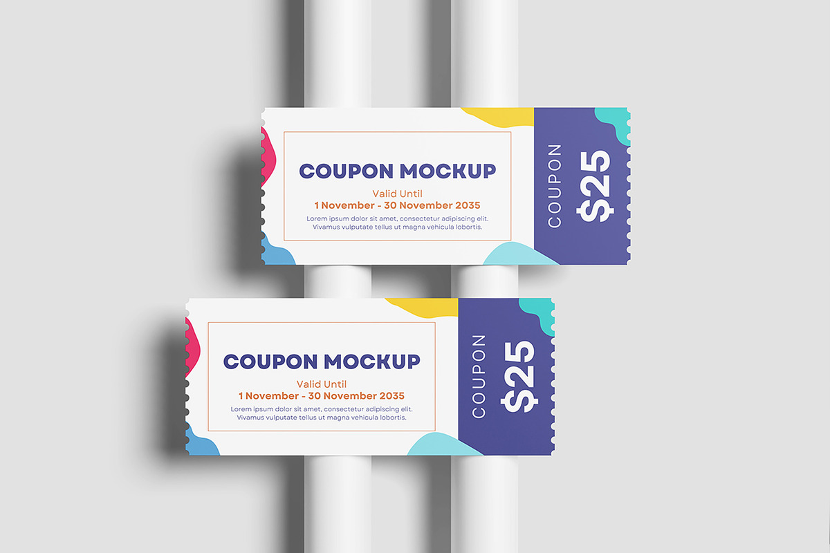 Coupon Mockup, an Advertising Mockup by Hazzpro_Std (Photo 5 of 5)