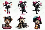 Whimsical Valentine Black Dog & Cat, an Illustration by Creative Art (Thumbnail 4 of 9)