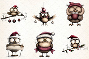 Whimsical Owl Clipart, an Illustration by DreamCafeArt (Thumbnail 5 of 7)