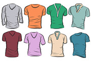 16 Hand-drawn vector tshirt template, a Shirt Mockup by Beerlogoff (Thumbnail 4 of 4)