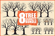 Nature Tree Silhouette Bundle, an Illustration by hafijul (Thumbnail 1 of 9)
