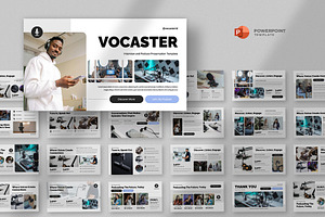 Podcast & Radio Powerpoint Template, a Presentation Template by fluffstudio