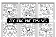 4th of July Bold and Easy Coloring, a Seasonal Illustration by Ink Gallery (Thumbnail 2 of 8)