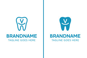 Letter V Dental Tooth Logo, a Branding & Logo Template by Pray Art Design Studio