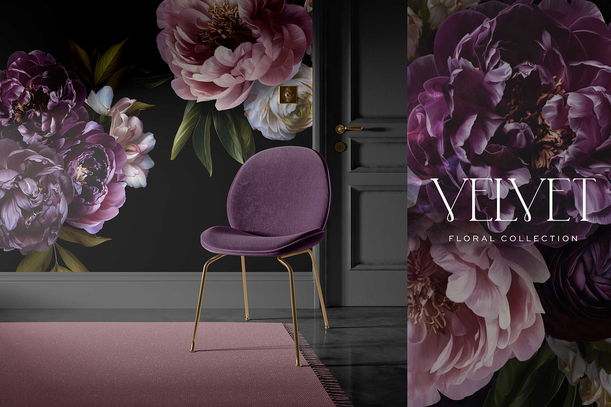 Velvet Peony Moody Floral Graphics, an Object Illustration by Eclectic Anthology (Photo 11 of 16)