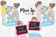Mom Life People Clipart, a Person Illustration by GlamArtZhanna (Thumbnail 1 of 5)