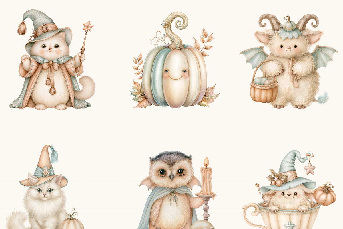 Cute Halloween Pumpkin PNG Clipart, a Seasonal Illustration by BusyDaydesign (Photo 5 of 9)