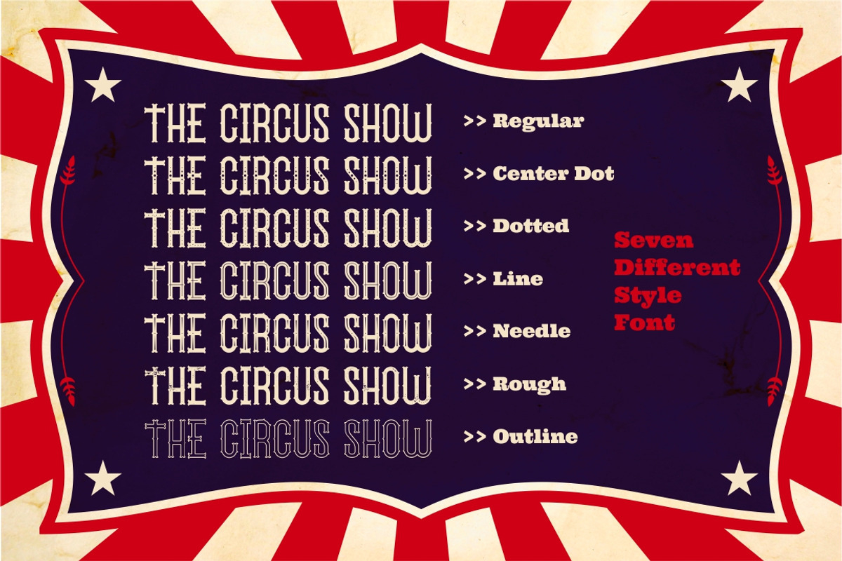 The Circus Show - Display Font preview 2