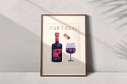 Watercolor clipart Portugal, an Illustration by Vikeriya (Thumbnail 3 of 3)