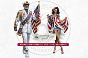 4th of july Patriotic Characters V2, a Person Illustration by ThatsDesignArt (Thumbnail 10 of 10)