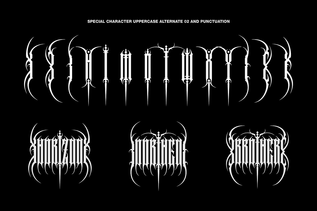 Brother (Blackmetal), a Blackletter Font by Rvq Type Foundry (Photo 6 of 6)
