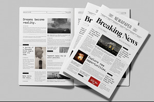 Newspaper for Print and Digital, a Brochure Template by MightyDesign