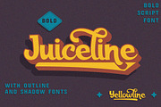 Juiceline, a Script Font by yellowline (Thumbnail 1 of 8)