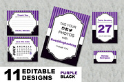 Purple Black Wedding Suite, an Invitation Template by Elegrad Design Agency (Thumbnail 5 of 7)