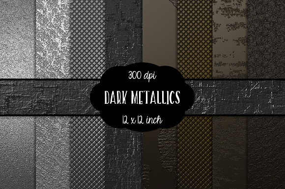 Dark Metallic Digital Paper preview 7