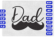 Dad Mustache Machine Embroidery File, an Illustration by Purpose Ekbal (Thumbnail 1 of 3)