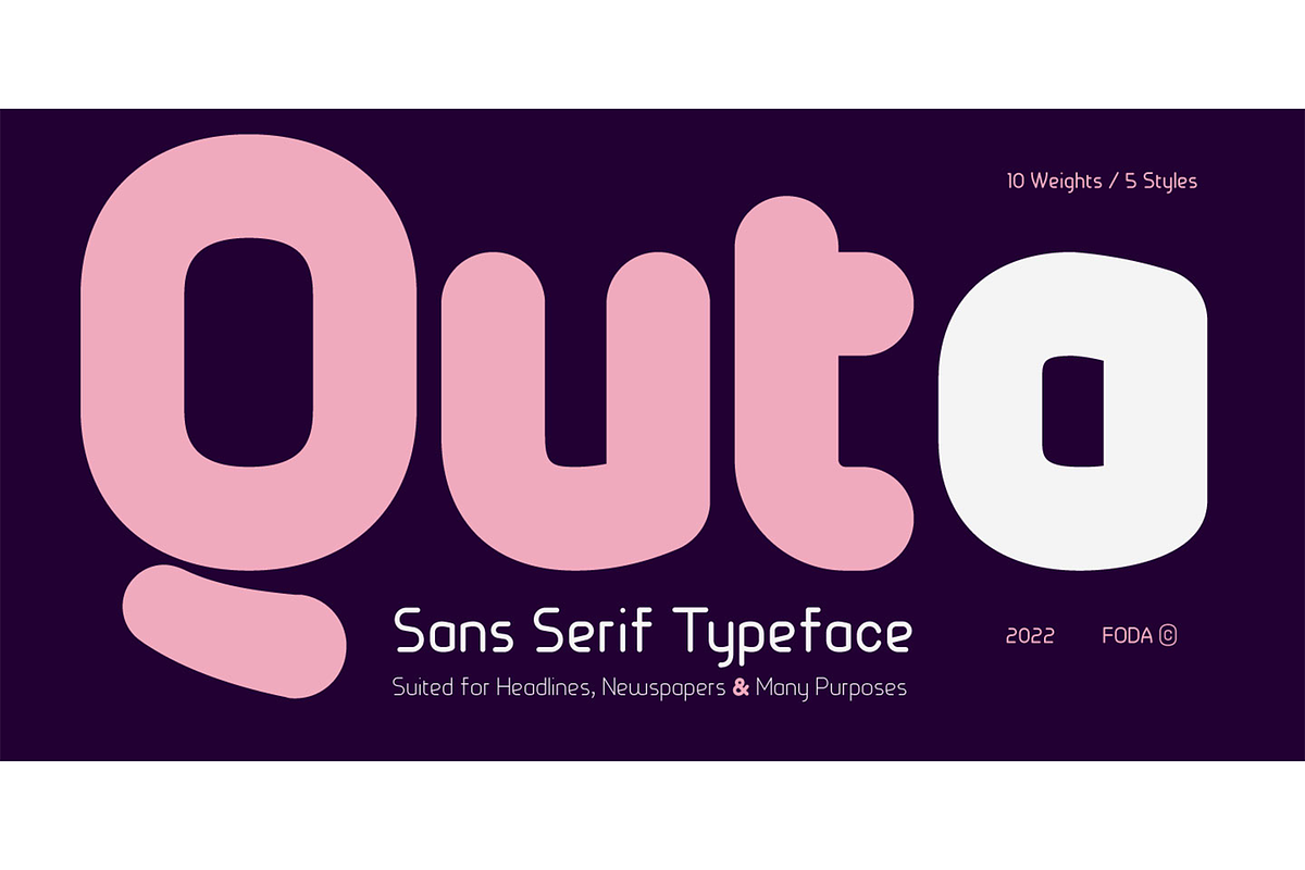 Quta Rounded Font, a Font by Foda Foundry (Photo 4 of 5)