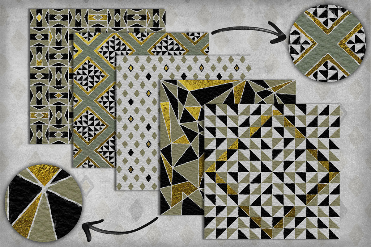 Olive Geometric Pack preview 2