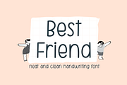 Best Friend clean handwriting font, a Handwritten Font by jyllyco (Thumbnail 1 of 6)