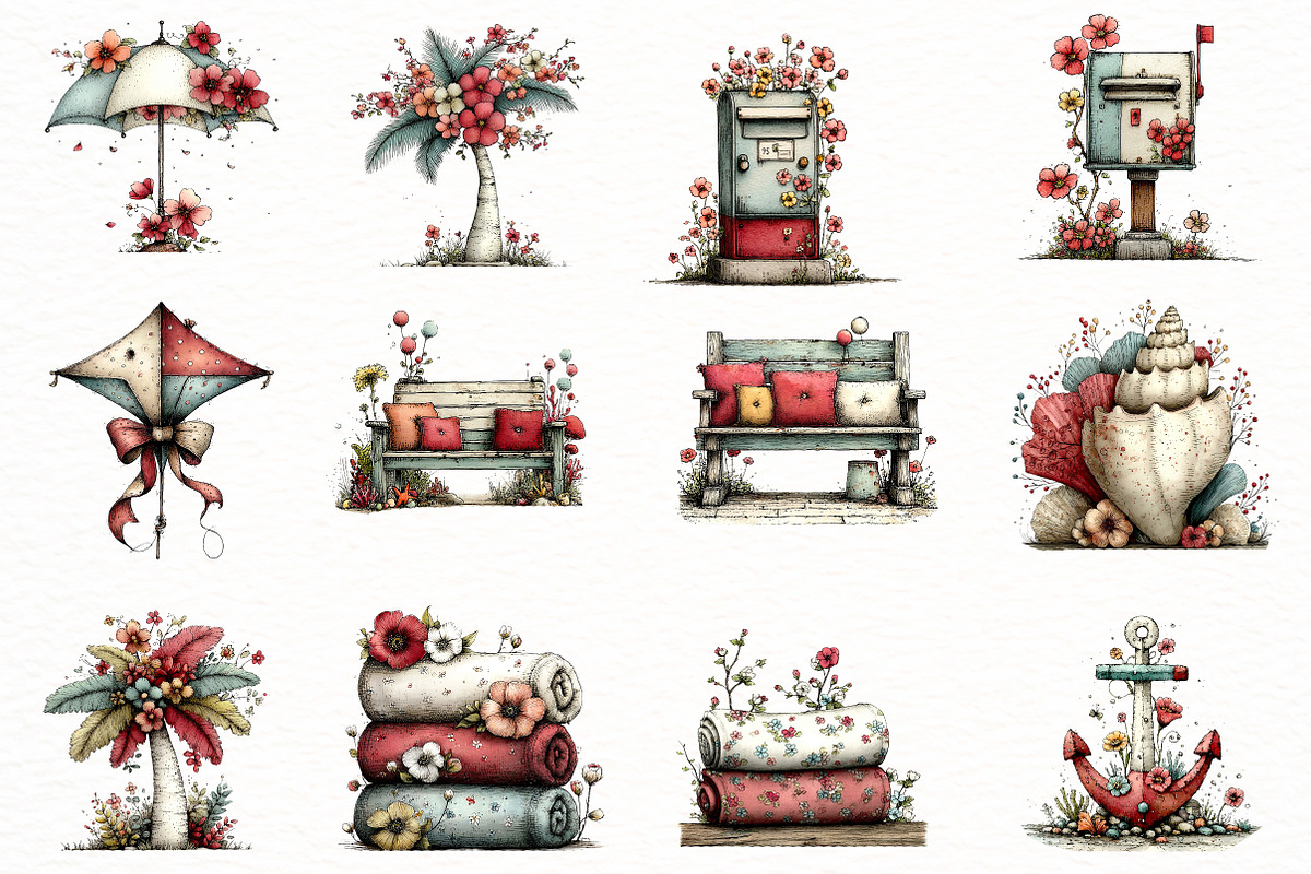 Whimsical Summer Clipart, an Illustration by Designworld (Photo 4 of 5)