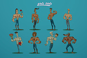 Girls Idols bundle, vector, an Illustration by IvanNikulin (Thumbnail 2 of 2)