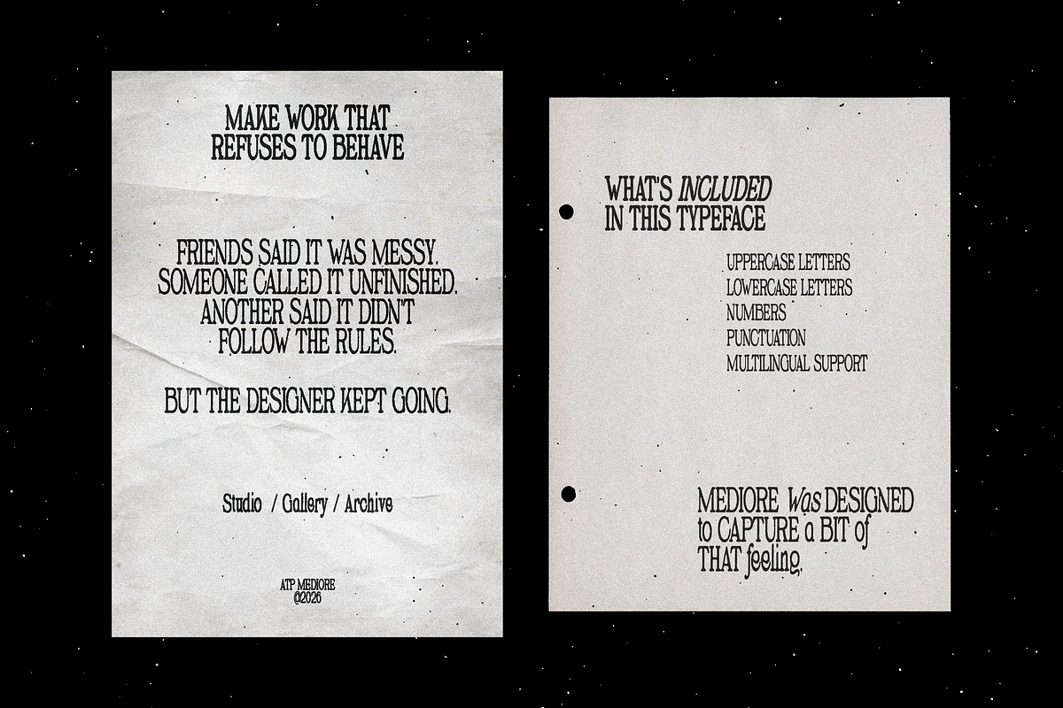 Mediore - Retro Editorial Serif, a Serif Font by Typeparties (Photo 6 of 10)