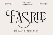 Fasrie - Ligature Serif Font, a Serif Font by Pandeka Studio (Thumbnail 1 of 11)