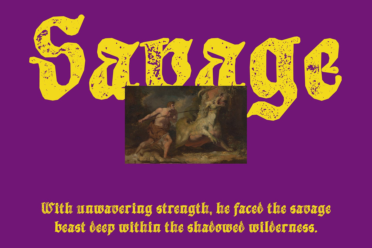 CS Rebelion Stamp, a Blackletter Font by Craft Supply Co. (Photo 5 of 8)