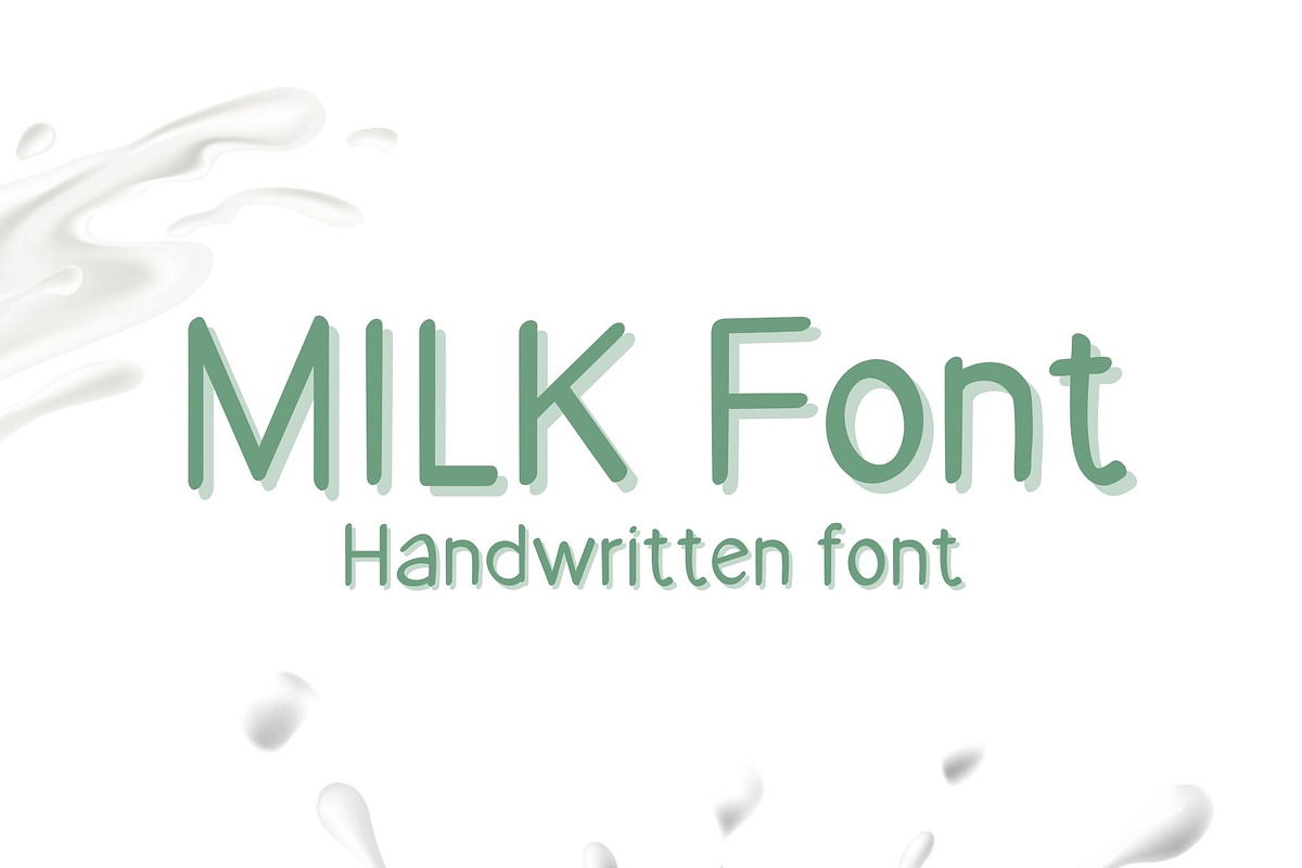 Milk Handwritten Font, a Sans Serif Font by Mehul Munjani (Photo 1 of 14)