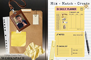 Workspace Collage Creator Kit 250PNG, an Object Graphic by DreamoraArt (Thumbnail 8 of 8)