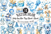 Baby Boy Blue Toys Clipart, a Seasonal Illustration by Designking (Thumbnail 1 of 5)