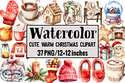Cute Warm Christmas Clipart, an Illustration by Design Market (Thumbnail 1 of 3)