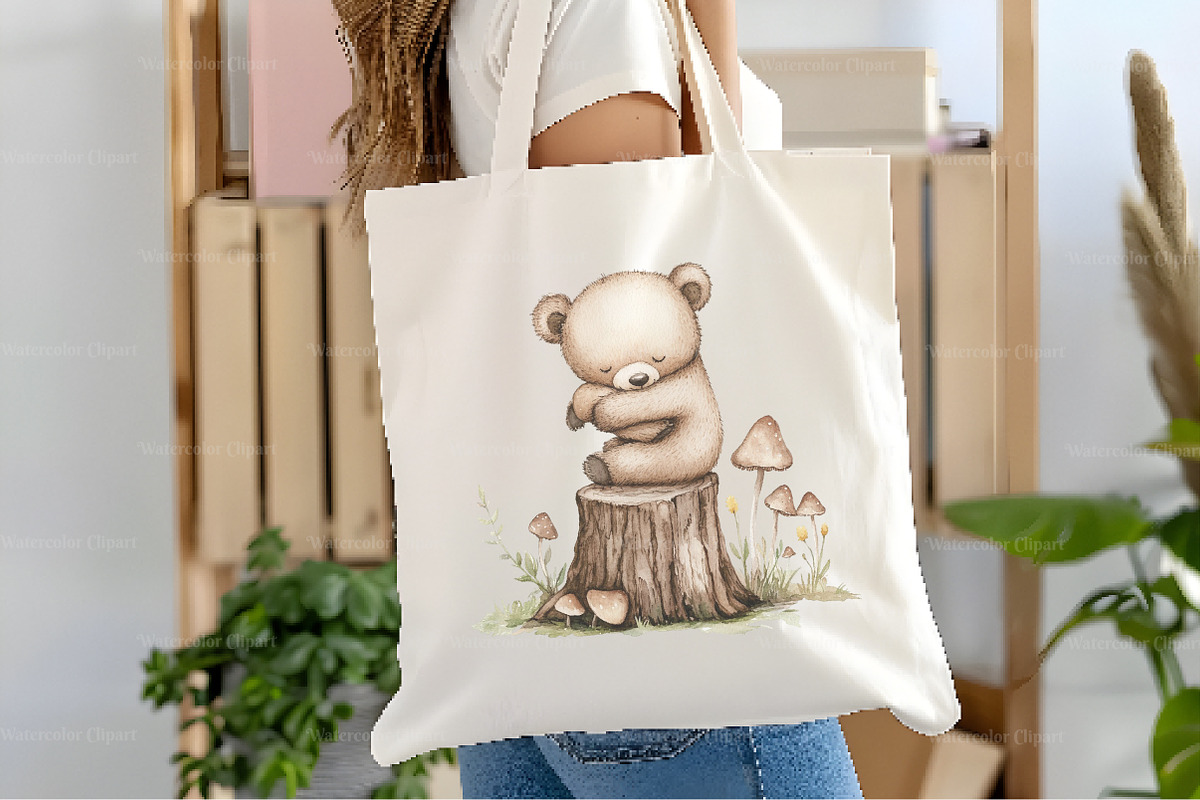 Cute Woodland Animal Clipart, an Illustration by Watercolor design (Photo 6 of 9)