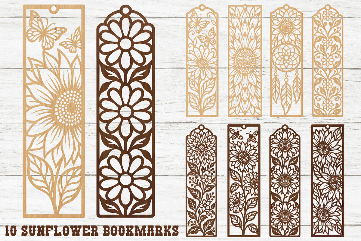 Sunflower Bookmarks SVG File, an Object Graphic by Libby Wishes (Photo 2 of 3)