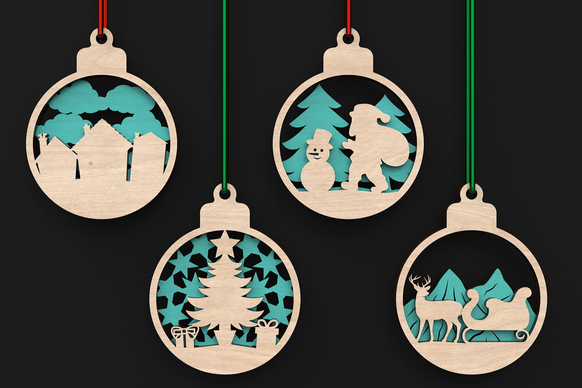 Christmas Tree Bauble Decorations, an Object Graphic by ThemeXDigital (Photo 6 of 8)