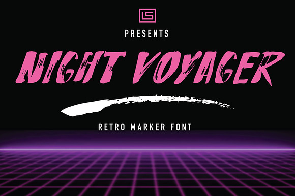 Night Voyager Marker Font preview 8