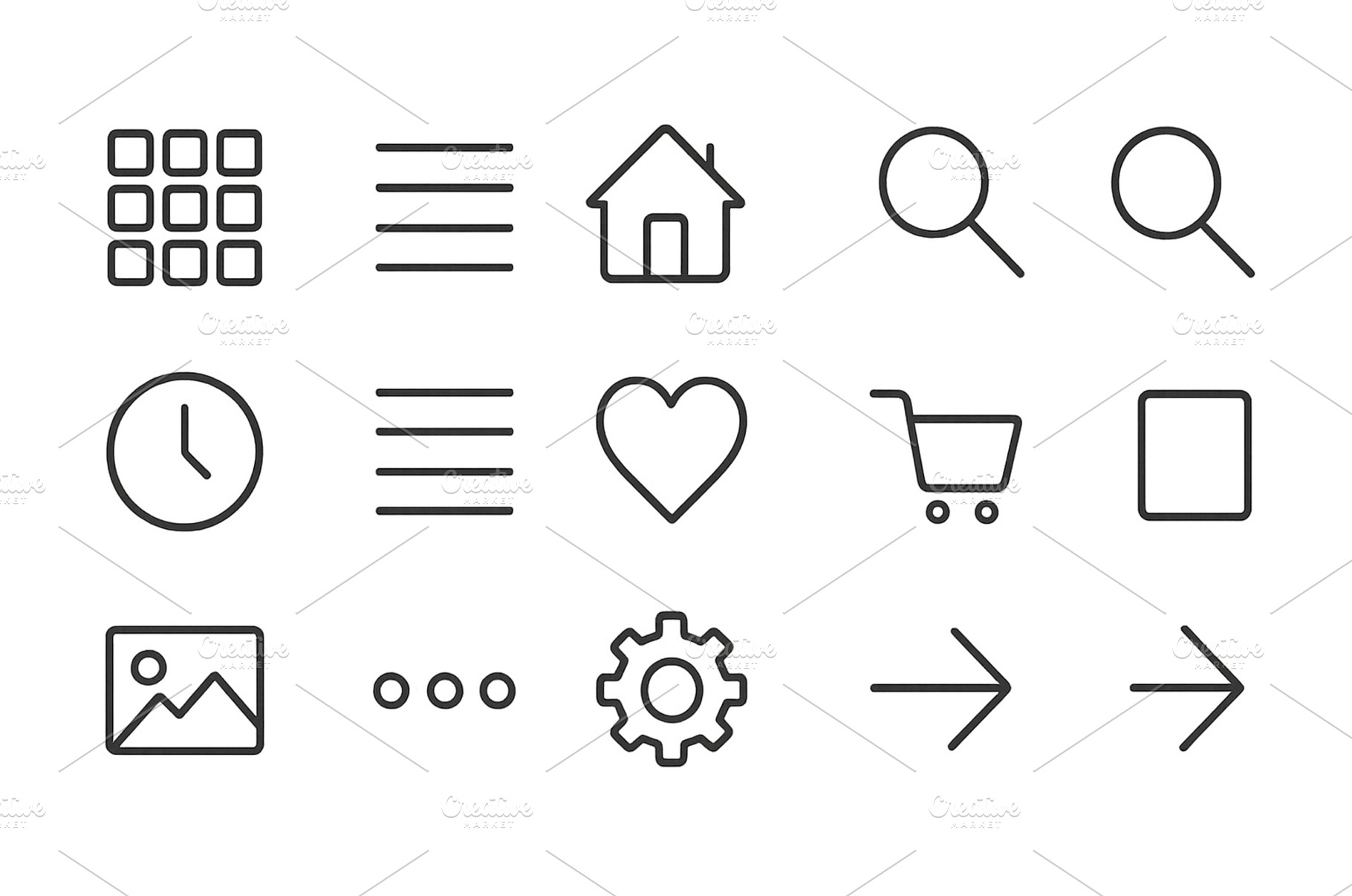 Collection of minimalistic icons, a Technology Photo by ZinetroN