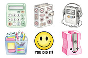 Retro Back to School Clipart, an Illustration by Daily.Designs (Thumbnail 4 of 5)