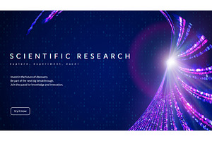 Scientific Research Background. Blue, an Illustration by Holo Art