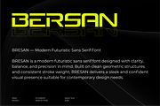 BERSAN – Futuristic Modern font, a Sans Serif Font by Vroz Studio (Thumbnail 3 of 8)