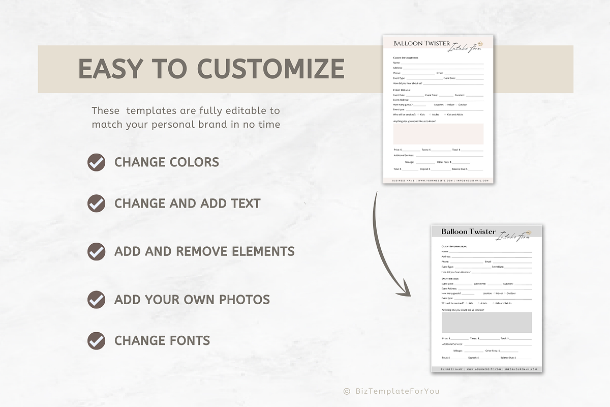 Balloon Twister Contract Template, a Marketing Template by BizTemplateForYou (Photo 3 of 5)