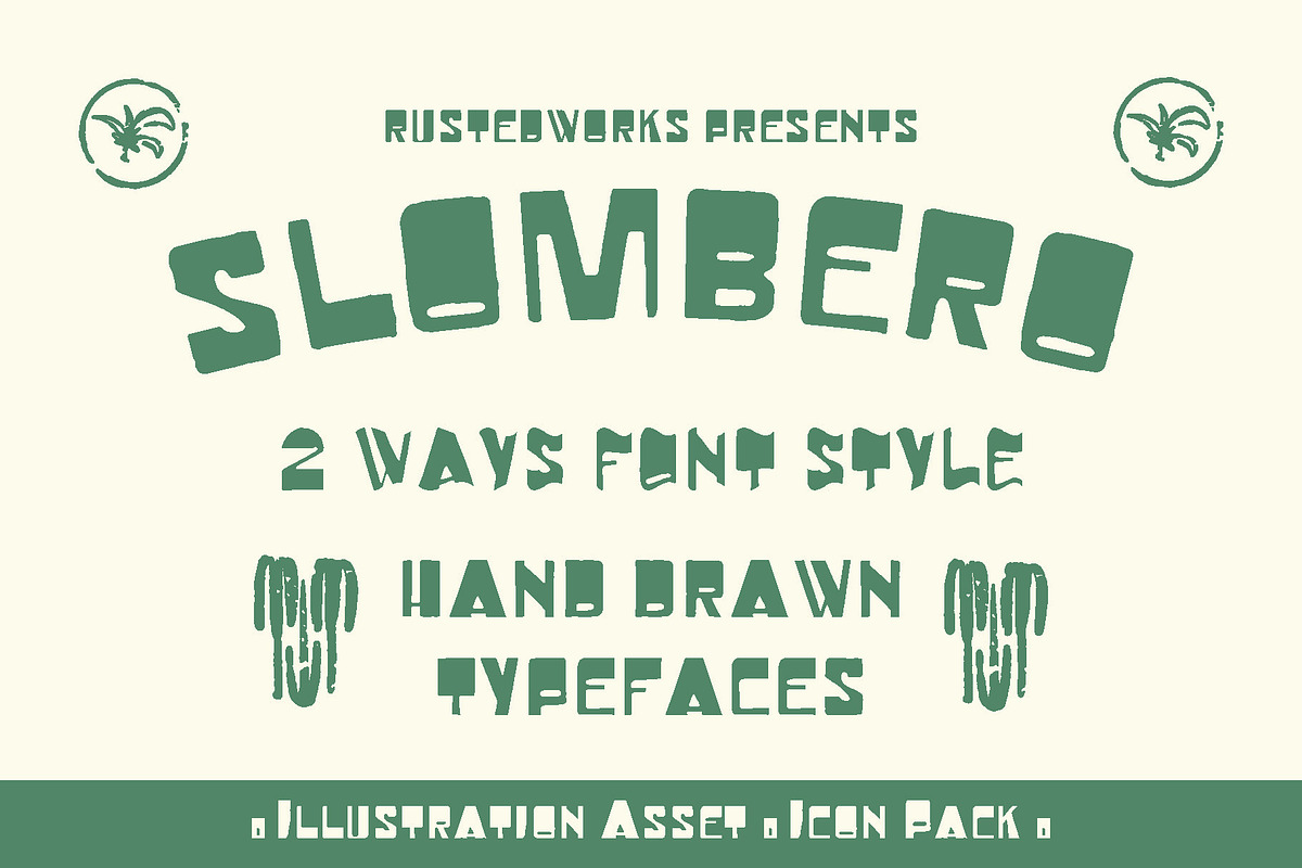 Slombero – Hand Drawn Font Duo, a Handwritten Font by Rusted Works (Photo 1 of 10)