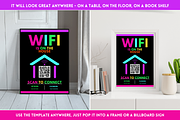 WiFi QR Code Sign - Neon, a Stationery Template by SunshineStudioBoutique (Thumbnail 5 of 10)