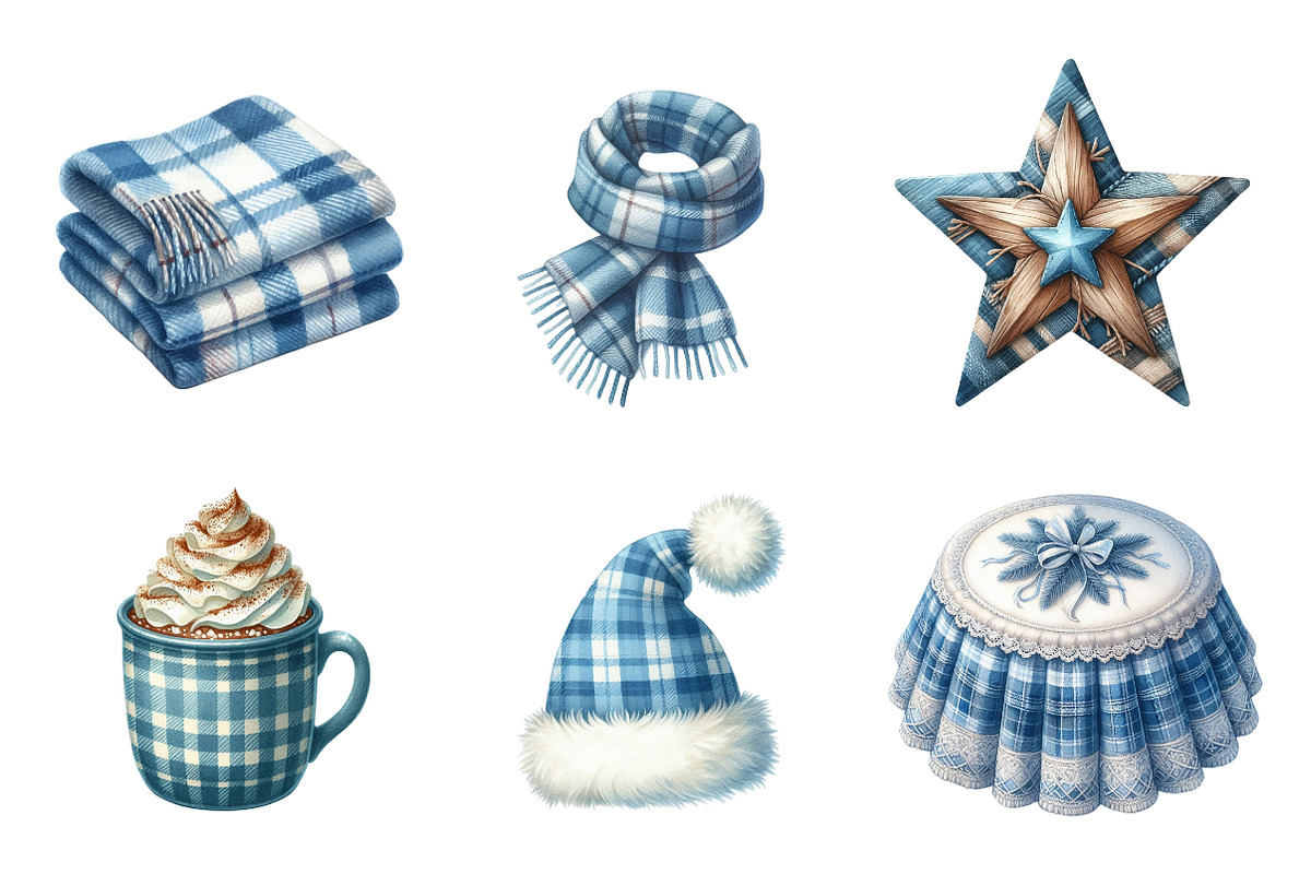 Christmas Blue Plaid, an Illustration by Design Market (Photo 4 of 5)